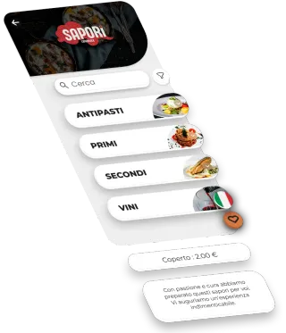 App menu digitale Bite Buddy su smartphone